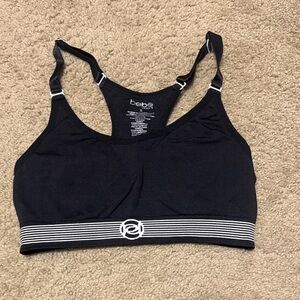 Bebe Black and White Sports Bra